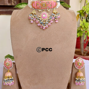 Opulent Choker Necklace with Earring set