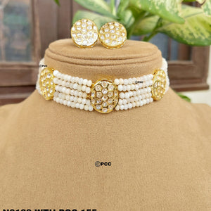 Kundan Choker Necklace Set Handmade Jewelry