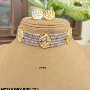 Kundan Choker Necklace Set Handmade Jewelry