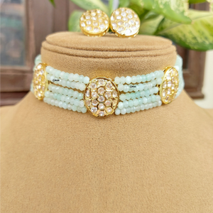 Kundan Choker Necklace Set Handmade Jewelry