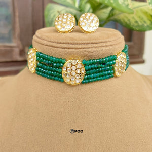 Kundan Choker Necklace Set Handmade Jewelry