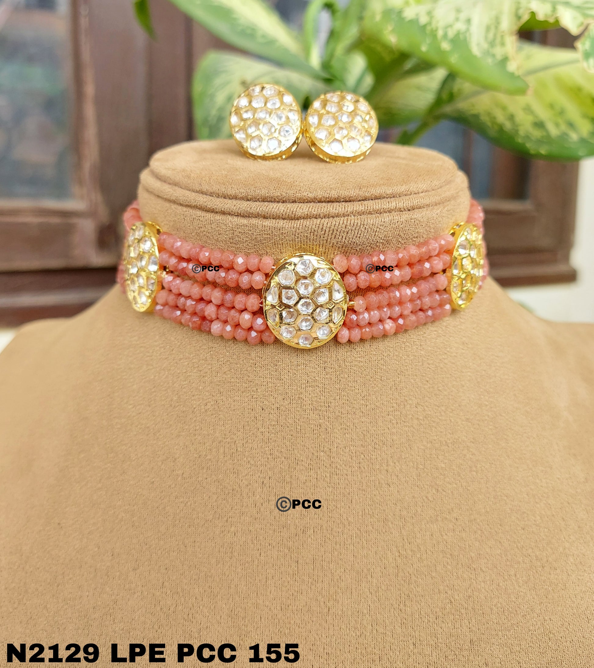 Kundan Choker Necklace Set Handmade Jewelry