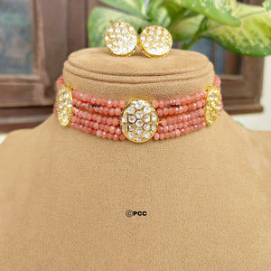 Kundan Choker Necklace Set Handmade Jewelry