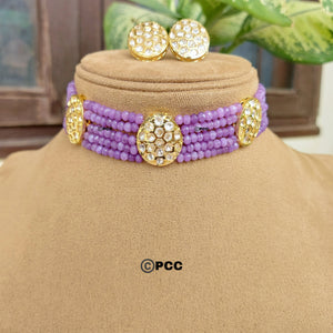 Kundan Choker Necklace Set Handmade Jewelry