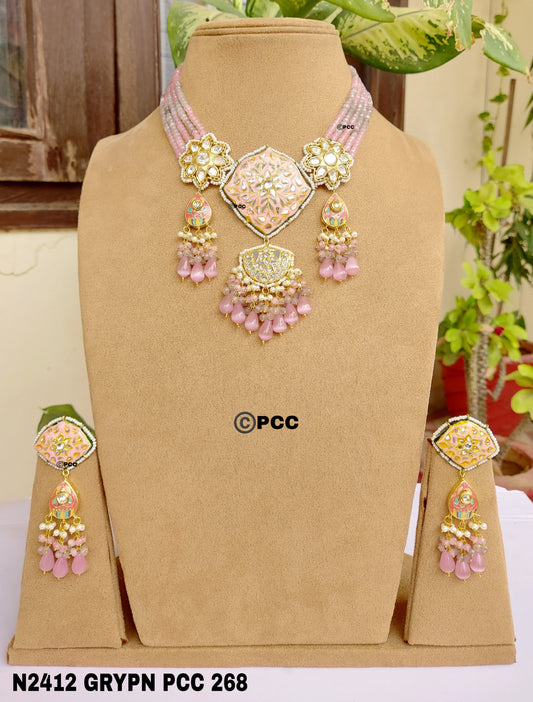 Choker Necklace Jadau & Meenakari Work Jewelry