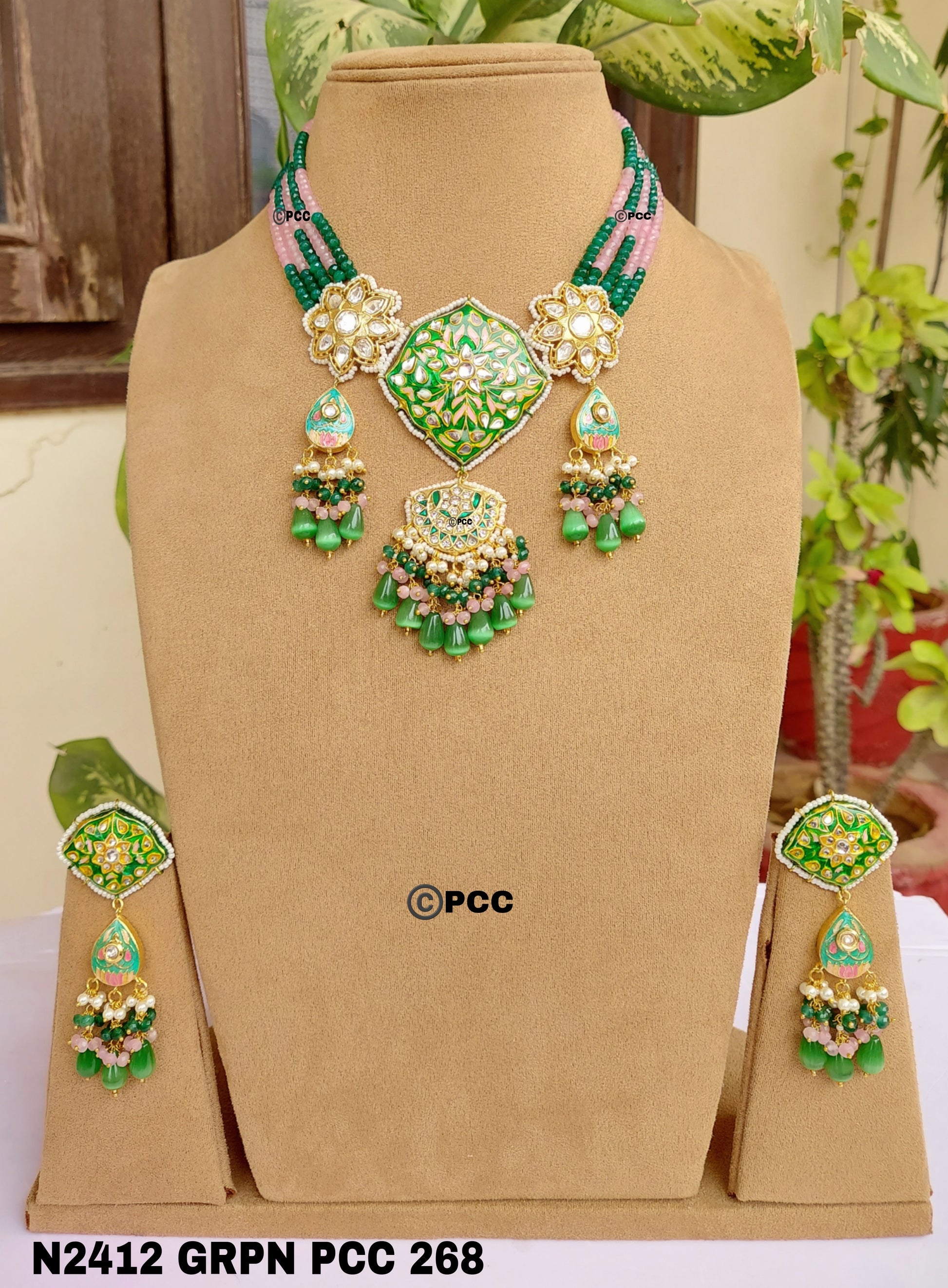 Choker Necklace Jadau & Meenakari Work Jewelry