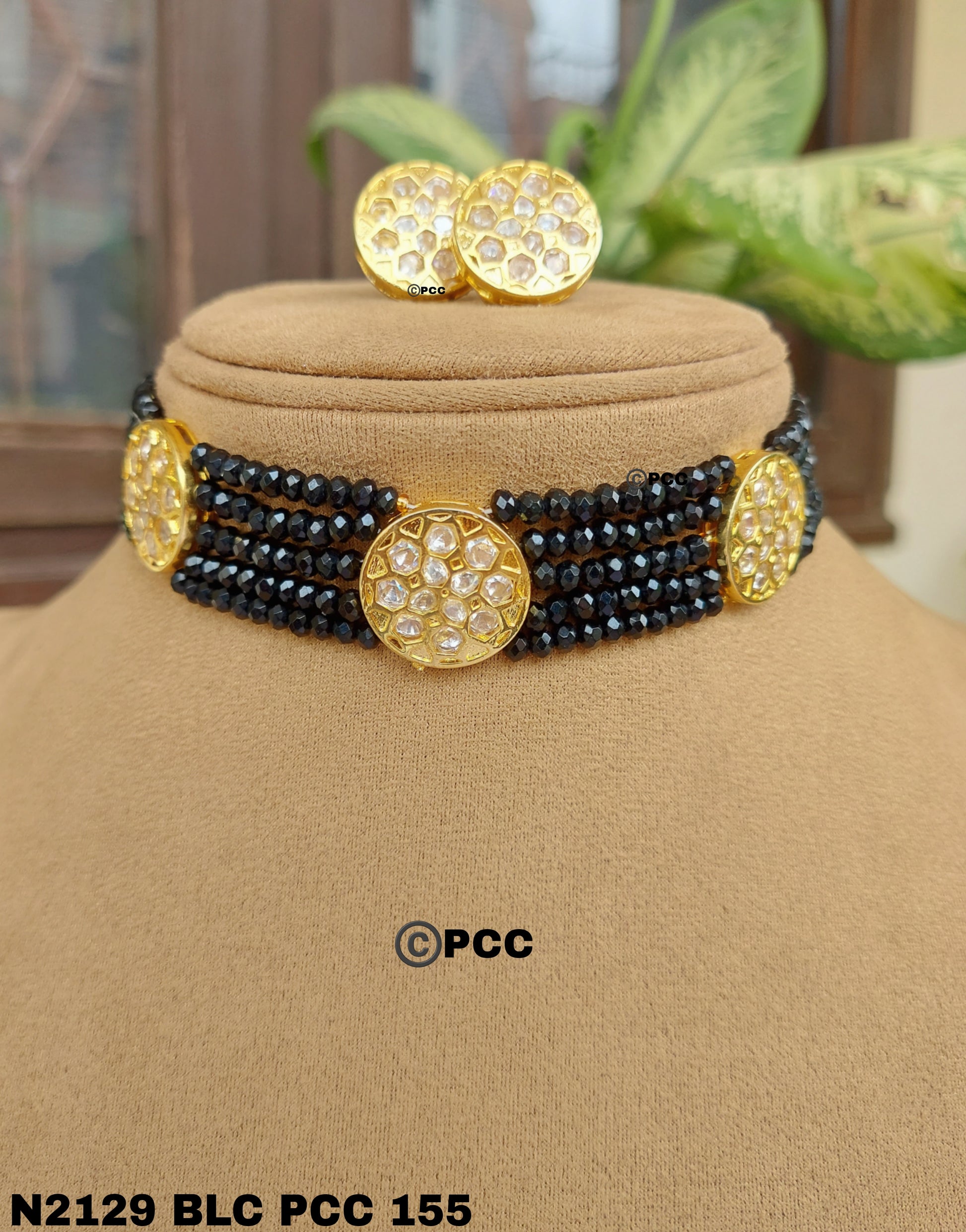 Kundan Choker Necklace Set Handmade Jewelry