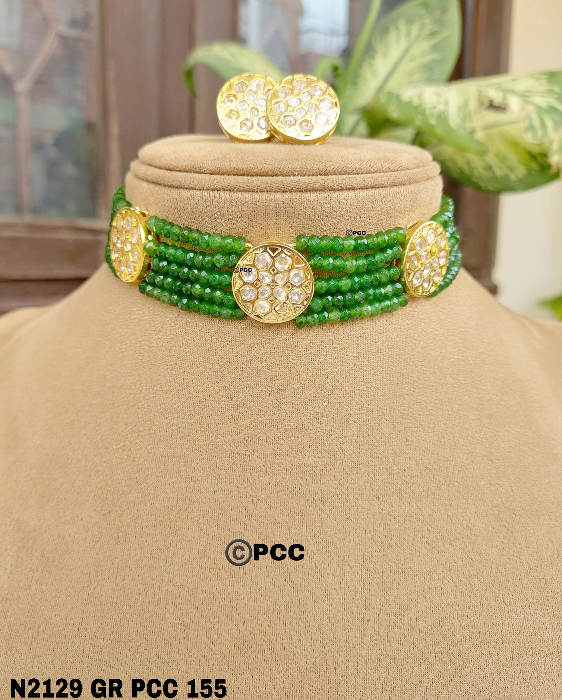 Kundan Choker Necklace Set Handmade Jewelry