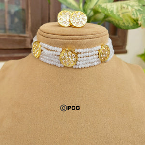 Kundan Choker Necklace Set Handmade Jewelry