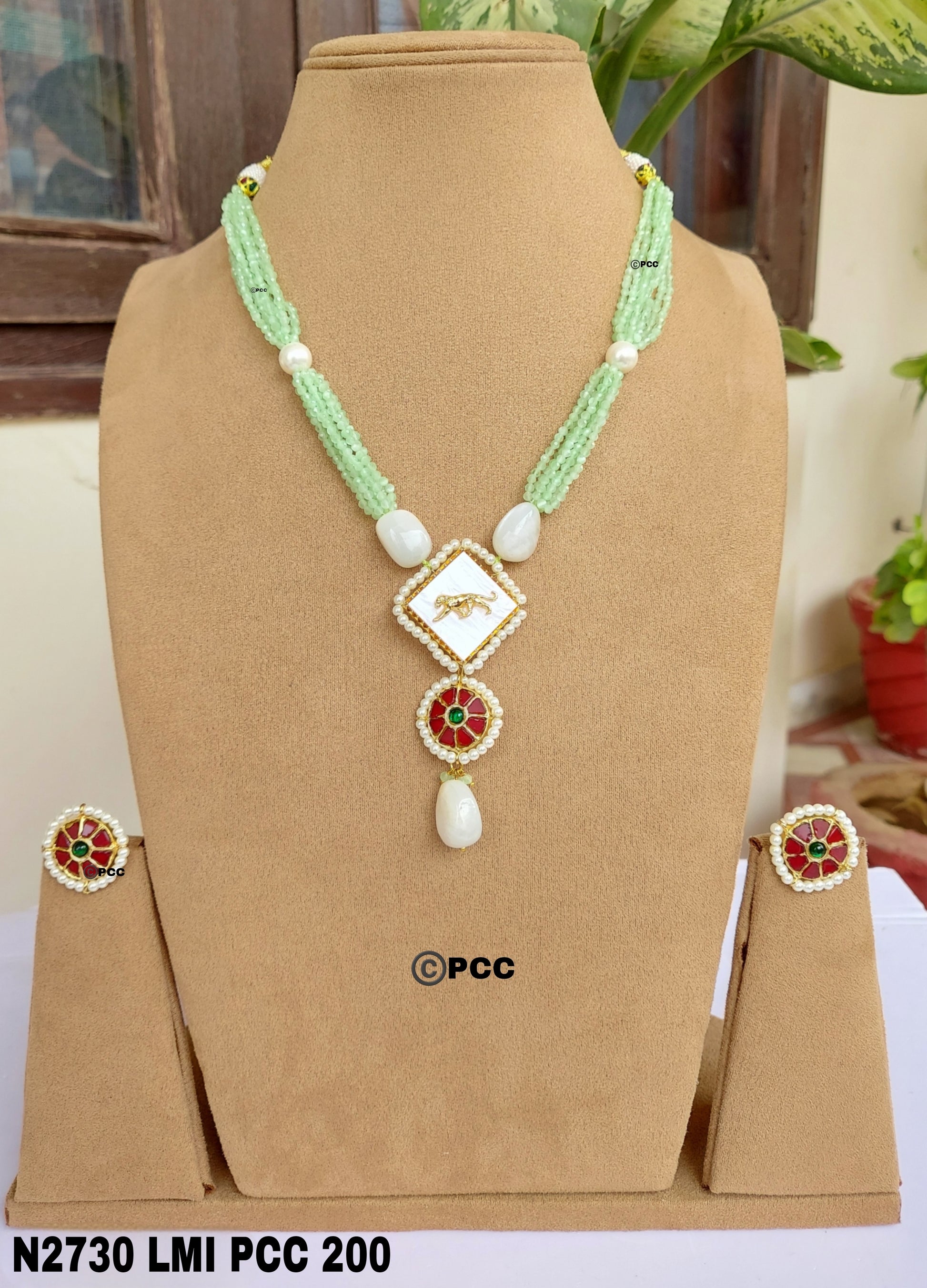 Designer Long Necklace with Earring