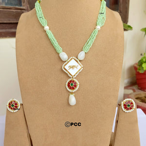 Designer Long Necklace with Earring