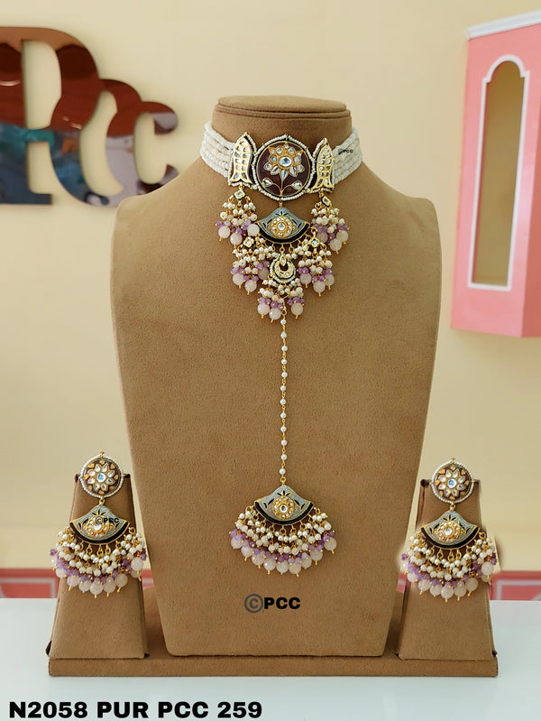 Choker Necklace with Earrings at Pinkcity Craft