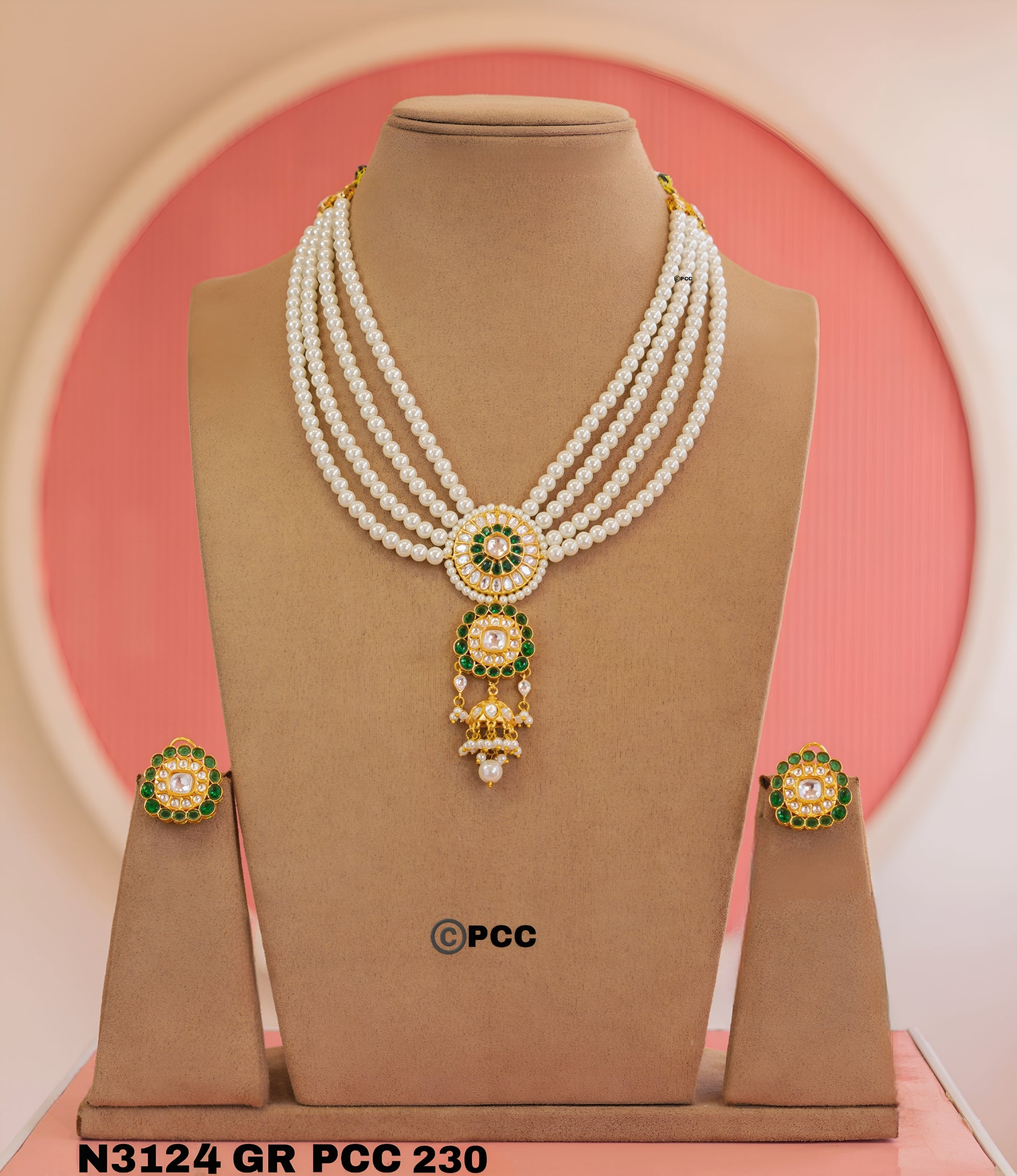 Kundan Necklace sets with Earrings.