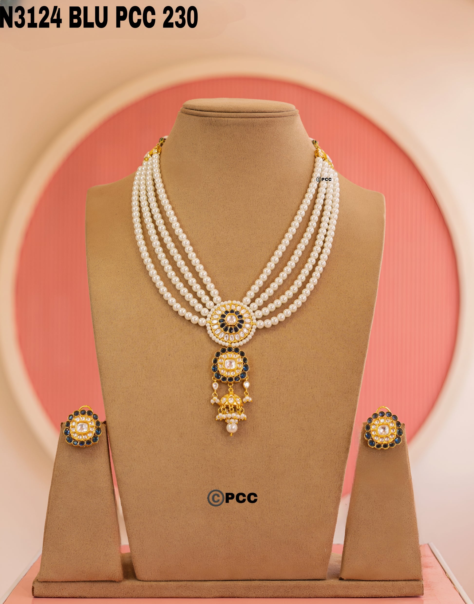 Kundan Necklace sets with Earrings.