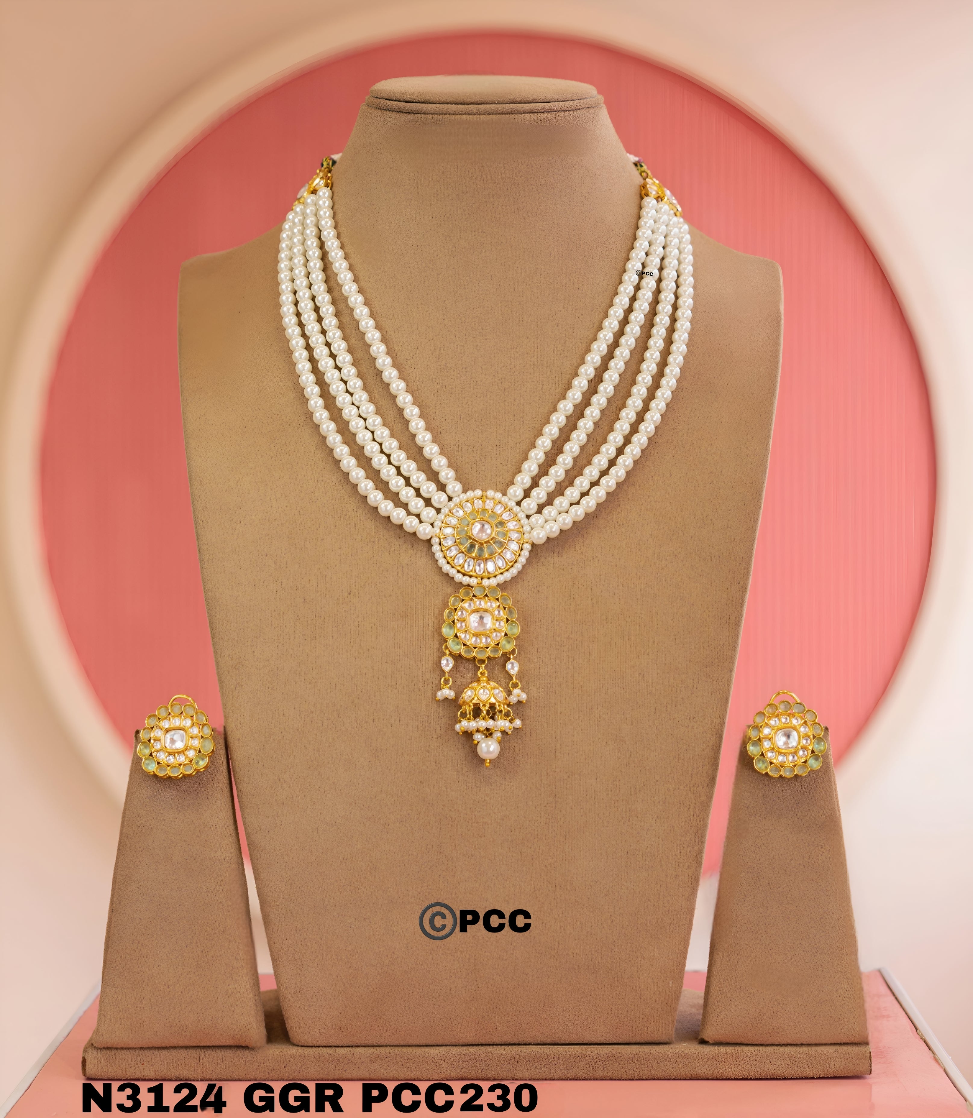 Kundan Necklace sets with Earrings.