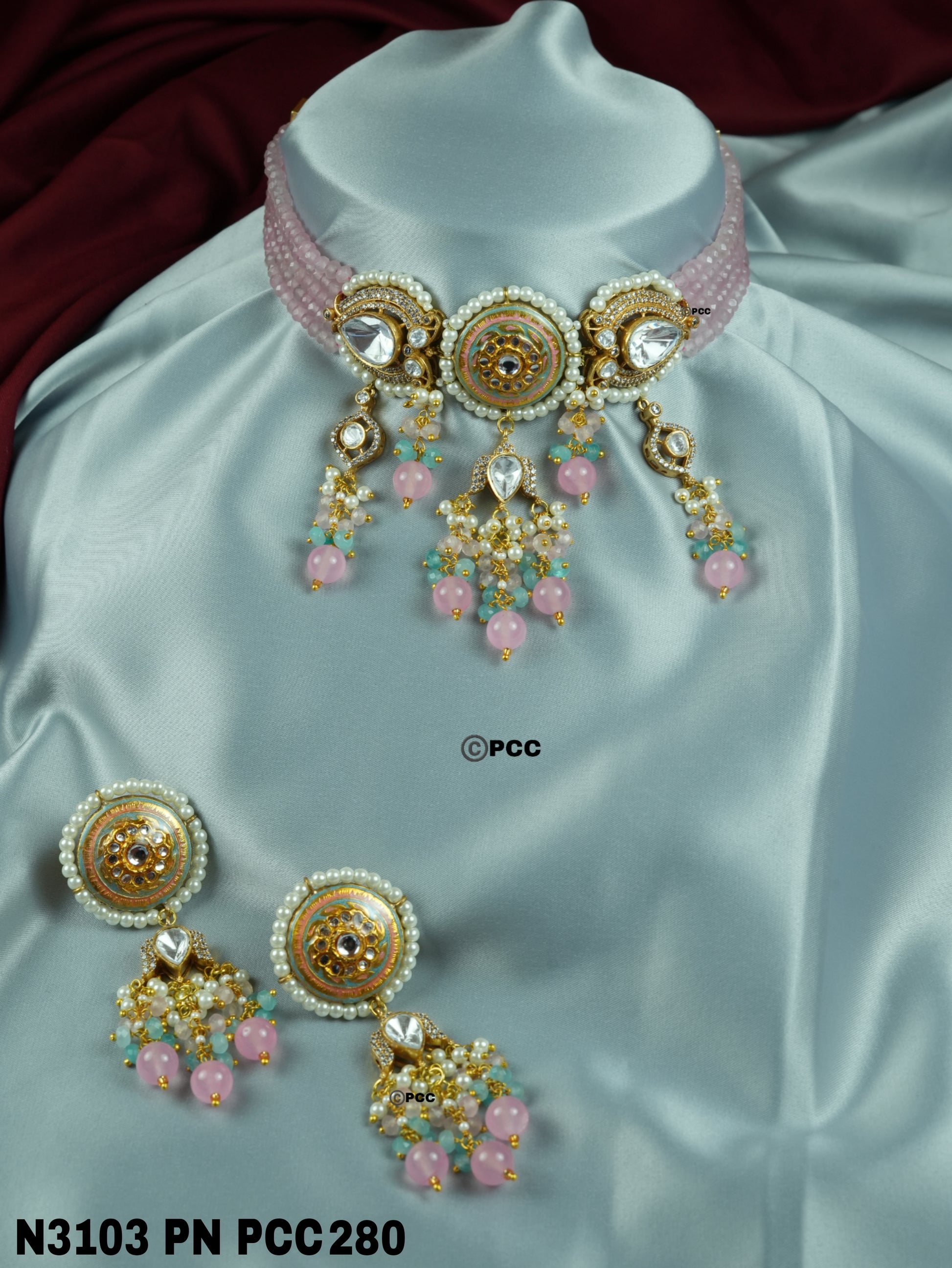 Rajasthani Necklace With Earring Jewellery Set