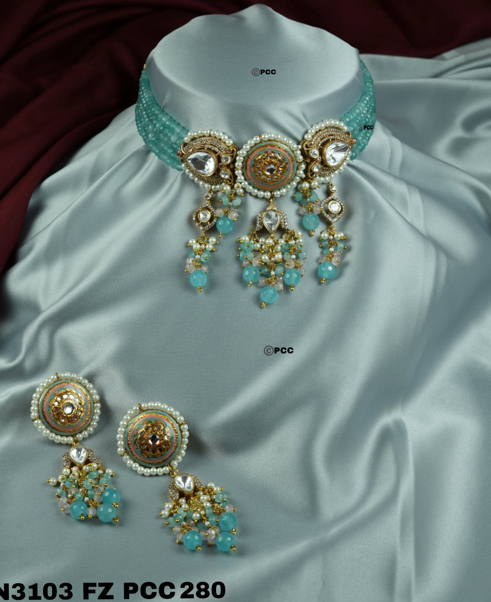 Rajasthani Necklace With Earring Jewellery Set