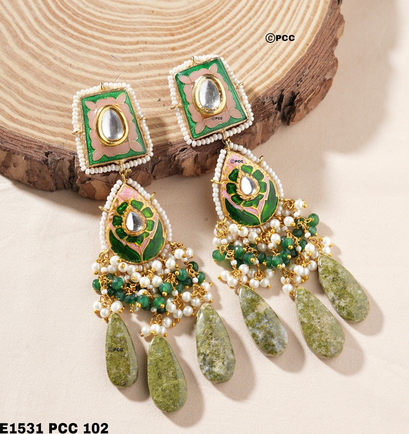 Meenakari Dangler Earrings, unique earrings | Perfect for Special Occasions