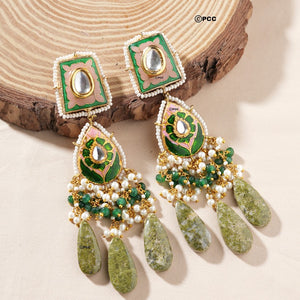 Meenakari Dangler Earrings, unique earrings | Perfect for Special Occasions