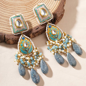 Meenakari Dangler Earrings, unique earrings | Perfect for Special Occasions