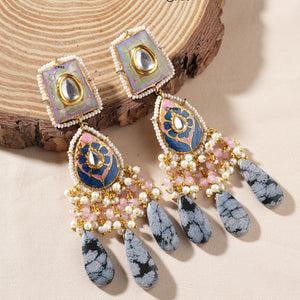 Meenakari Dangler Earrings, unique earrings | Perfect for Special Occasions