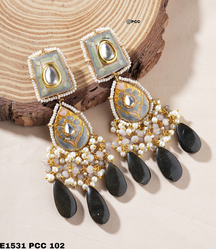 Meenakari Dangler Earrings, unique earrings | Perfect for Special Occasions