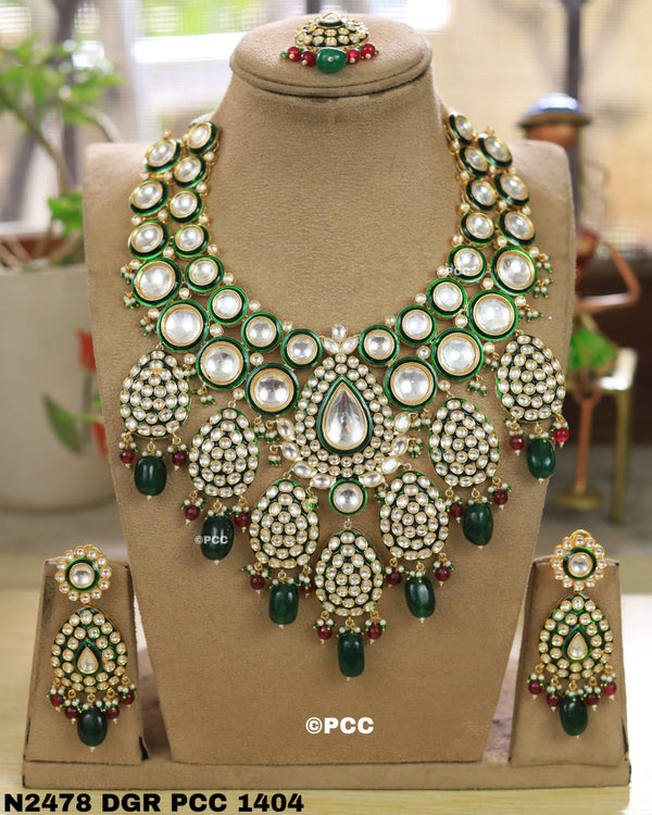 Polki Royal Necklace & a pair of Earrings