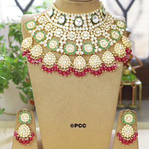 Uncut Polki Necklace set with Earrings