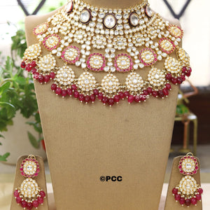 Uncut Polki Necklace set with Earrings