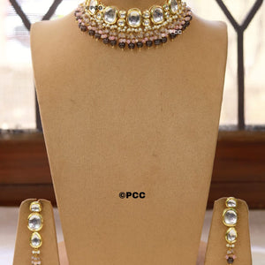 Kundan Radiance Choker Necklace Set with Tika