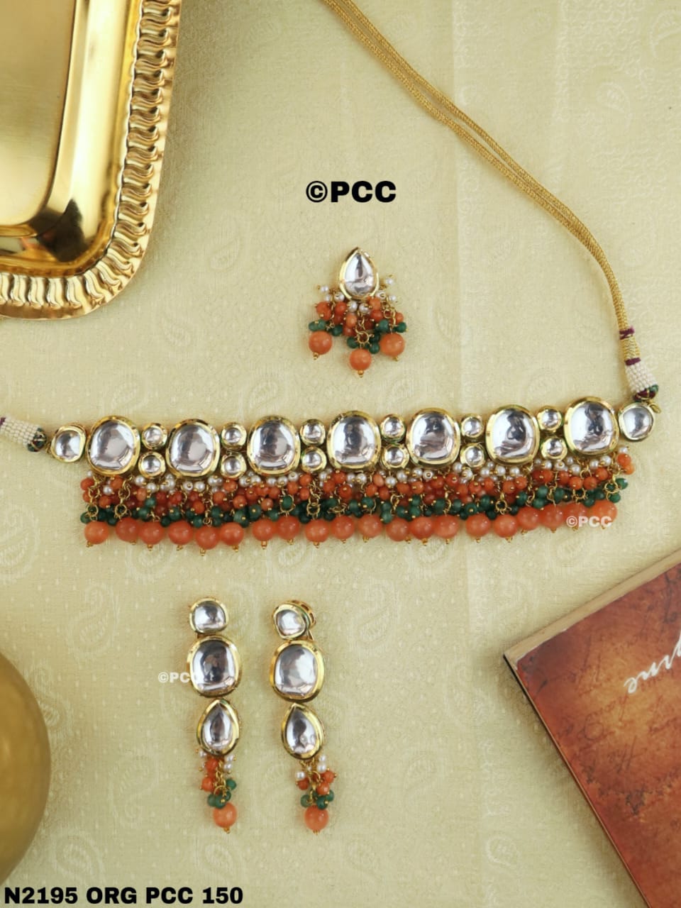 Kundan Radiance Choker Necklace Set with Tika