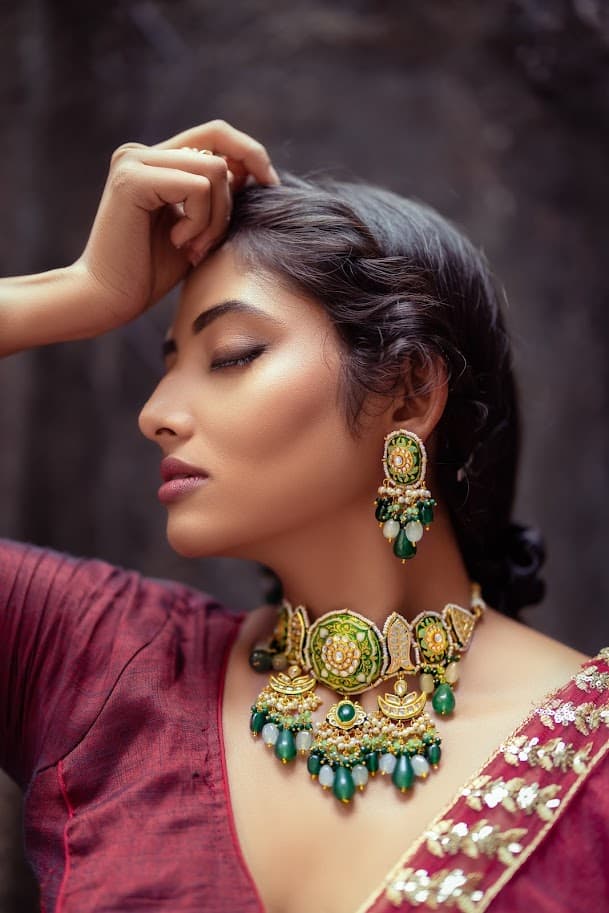 Royal Radiance Kundan Choker Necklace Earring Set