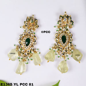 Meenakari Moti Bandai earrings