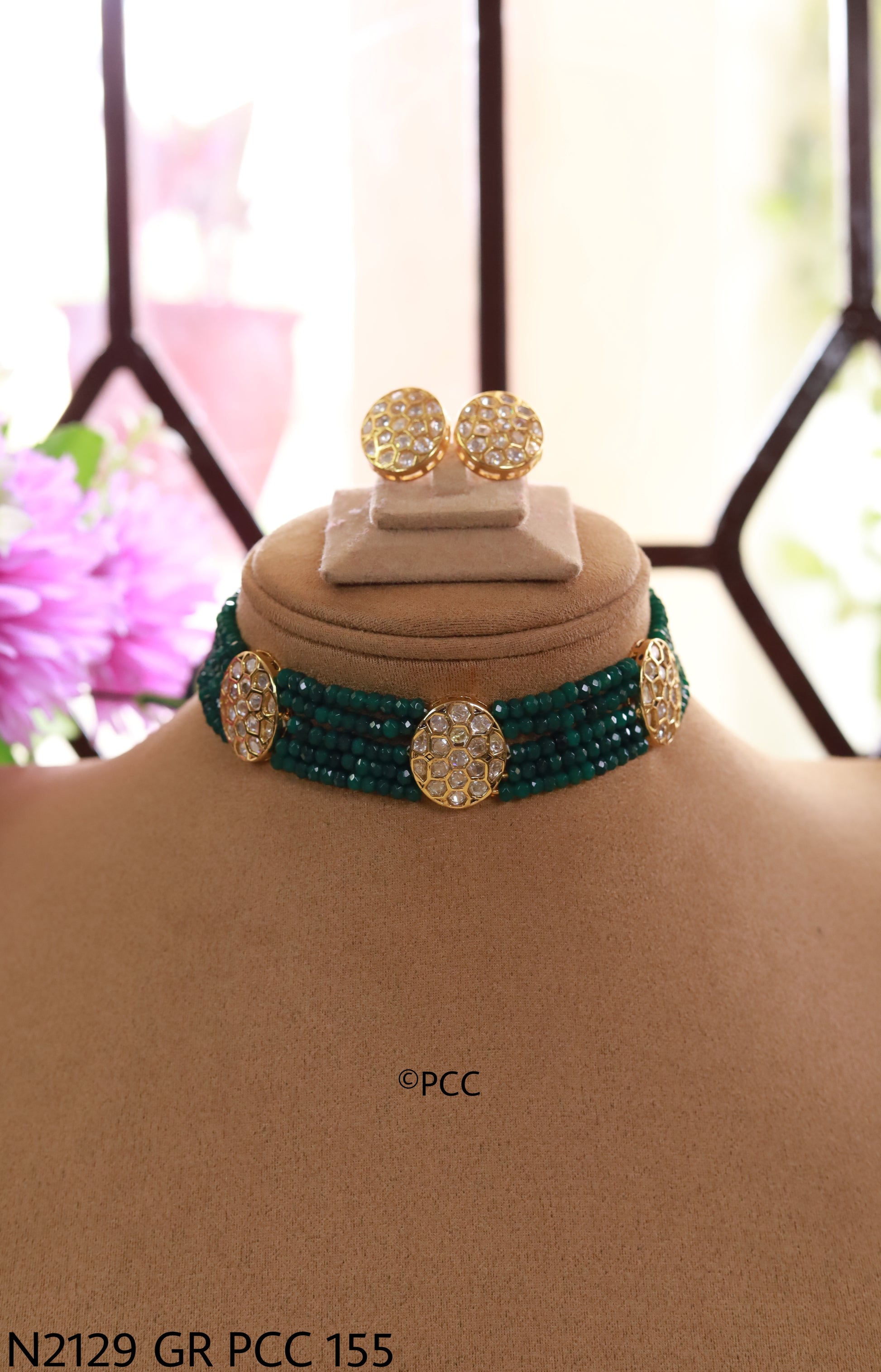 Kundan Choker Necklace Set Handmade Jewelry