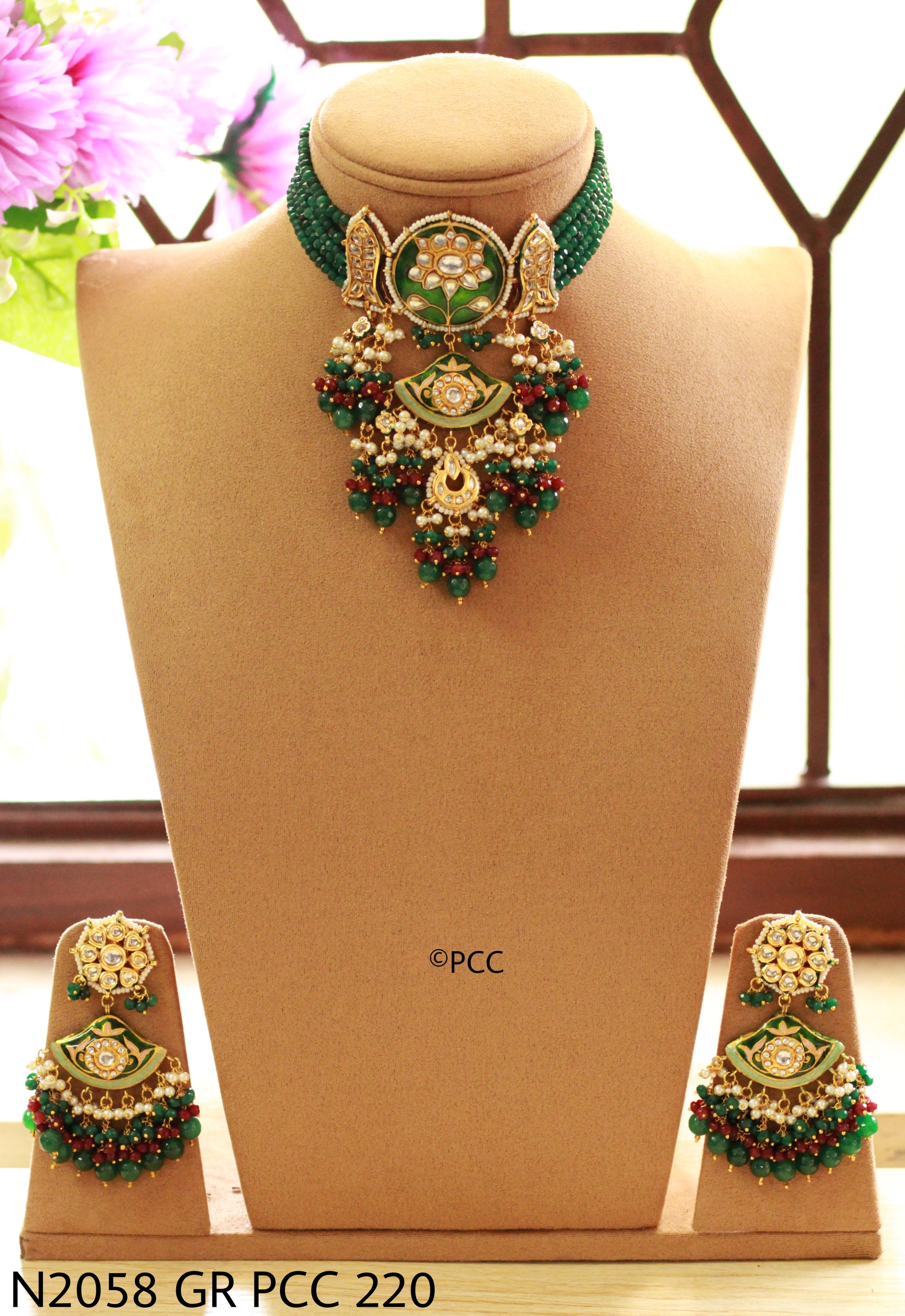 Regal Kundan Minakari Choker Necklace Set