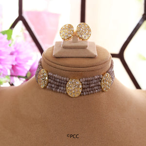 Kundan Choker Necklace Set Handmade Jewelry