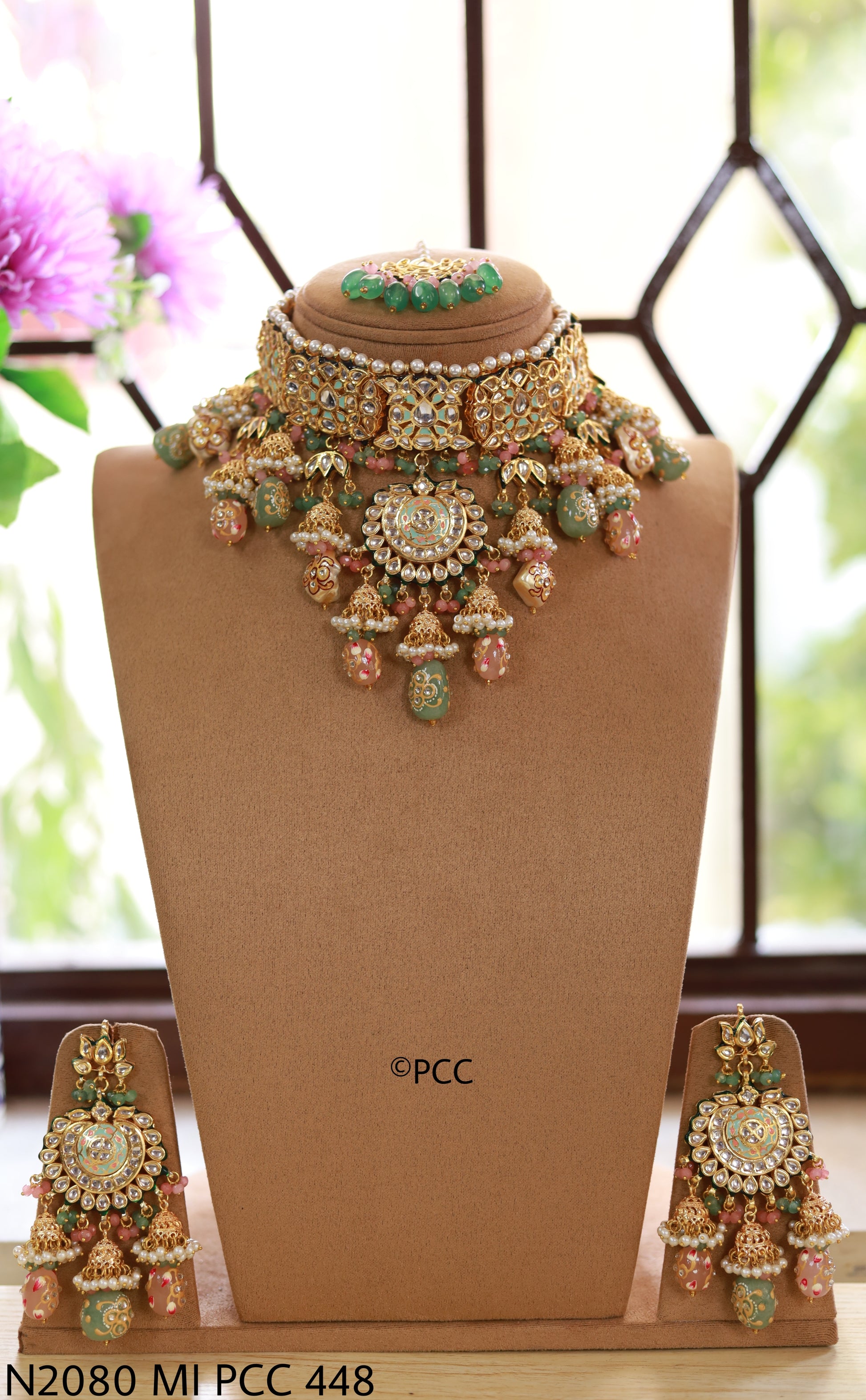 Handmade Kundan Bridal Necklace Set Traditional Rajasthani Bridal Jewelry