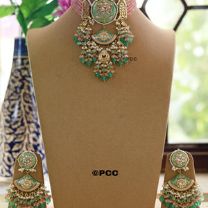 Regal Kundan Minakari Choker Necklace Set