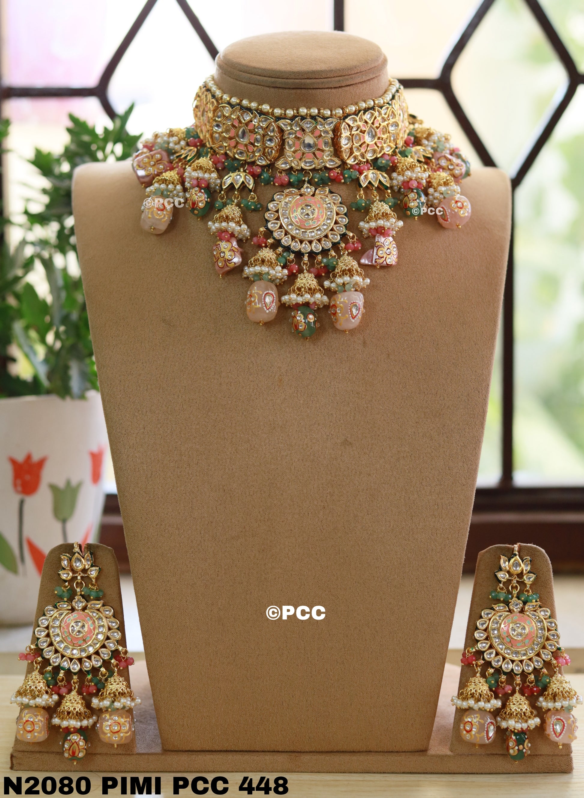 Handmade Kundan Bridal Necklace Set Traditional Rajasthani Bridal Jewelry