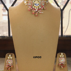 Ethereal Charm Kundan Choker Necklace Set