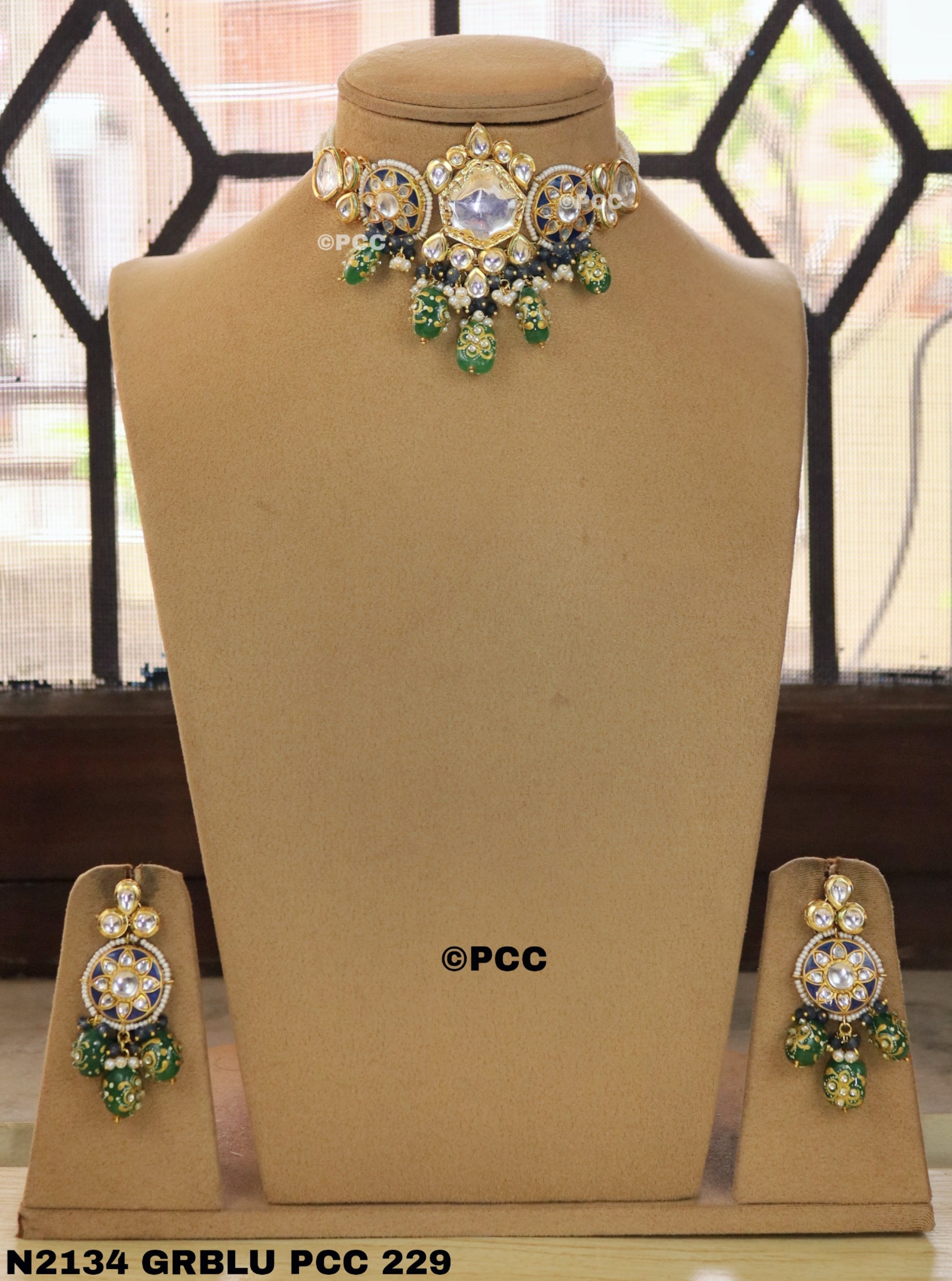 Ethereal Charm Kundan Choker Necklace Set