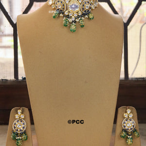 Ethereal Charm Kundan Choker Necklace Set