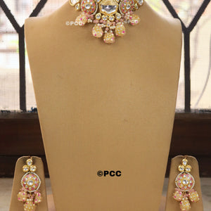 Ethereal Charm Kundan Choker Necklace Set