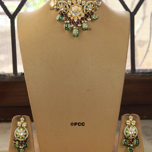 Ethereal Charm Kundan Choker Necklace Set