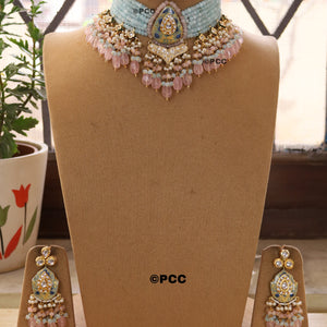 Handmade kundan Choker Necklace Set