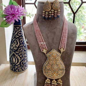 Kundan Meena Pandent Necklace