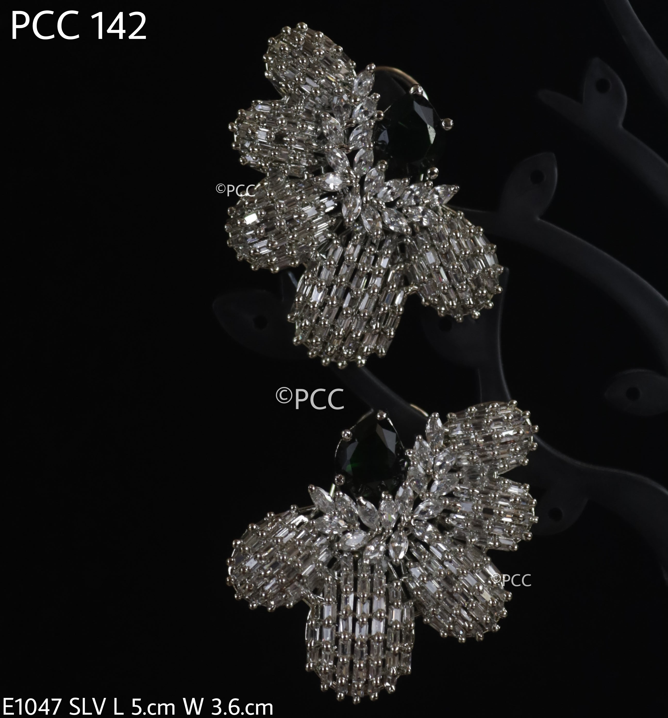 Pinkcity Craft |Silver Diamond Earrings