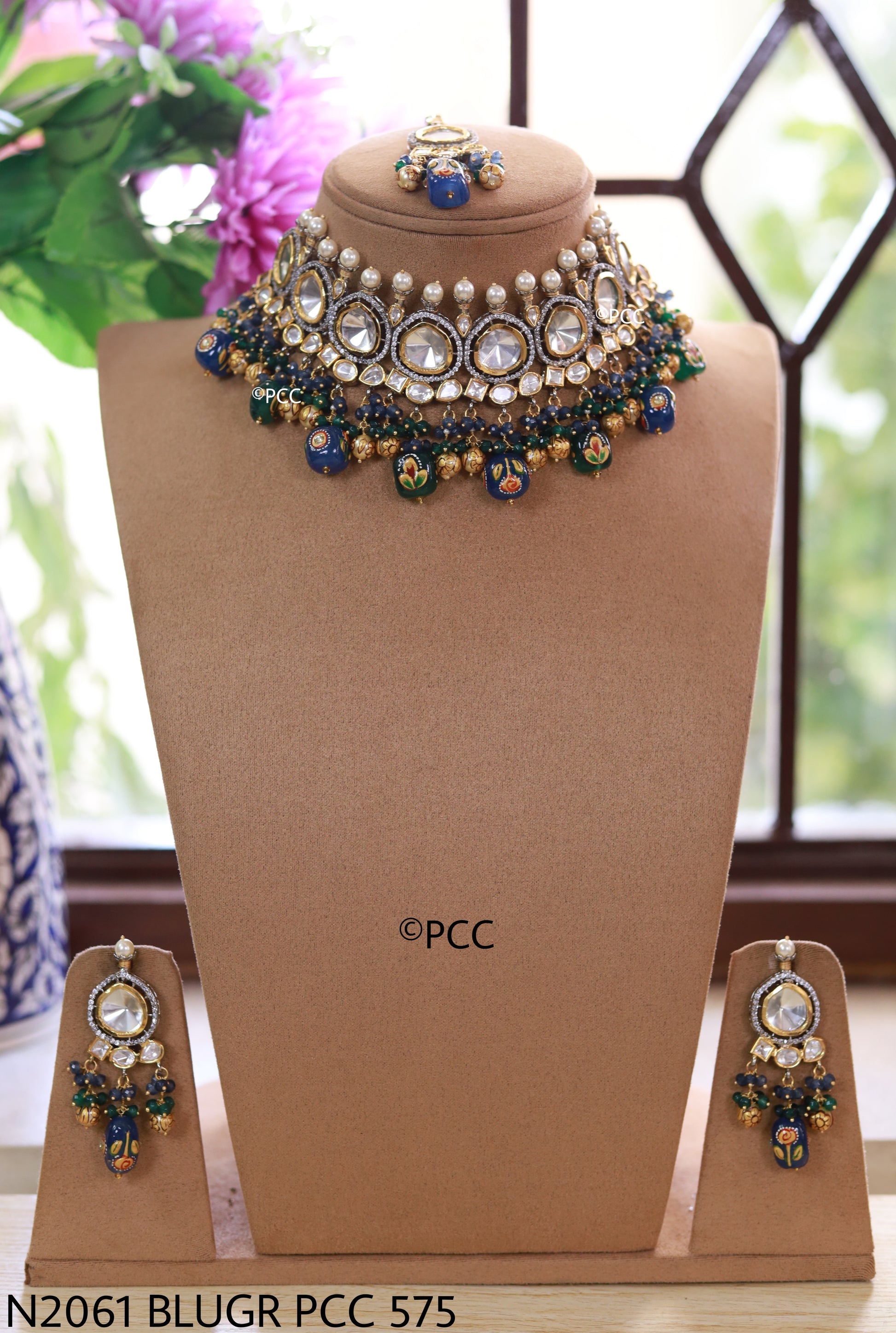 Handmade Polki Kundan Rajasthani Necklace Set