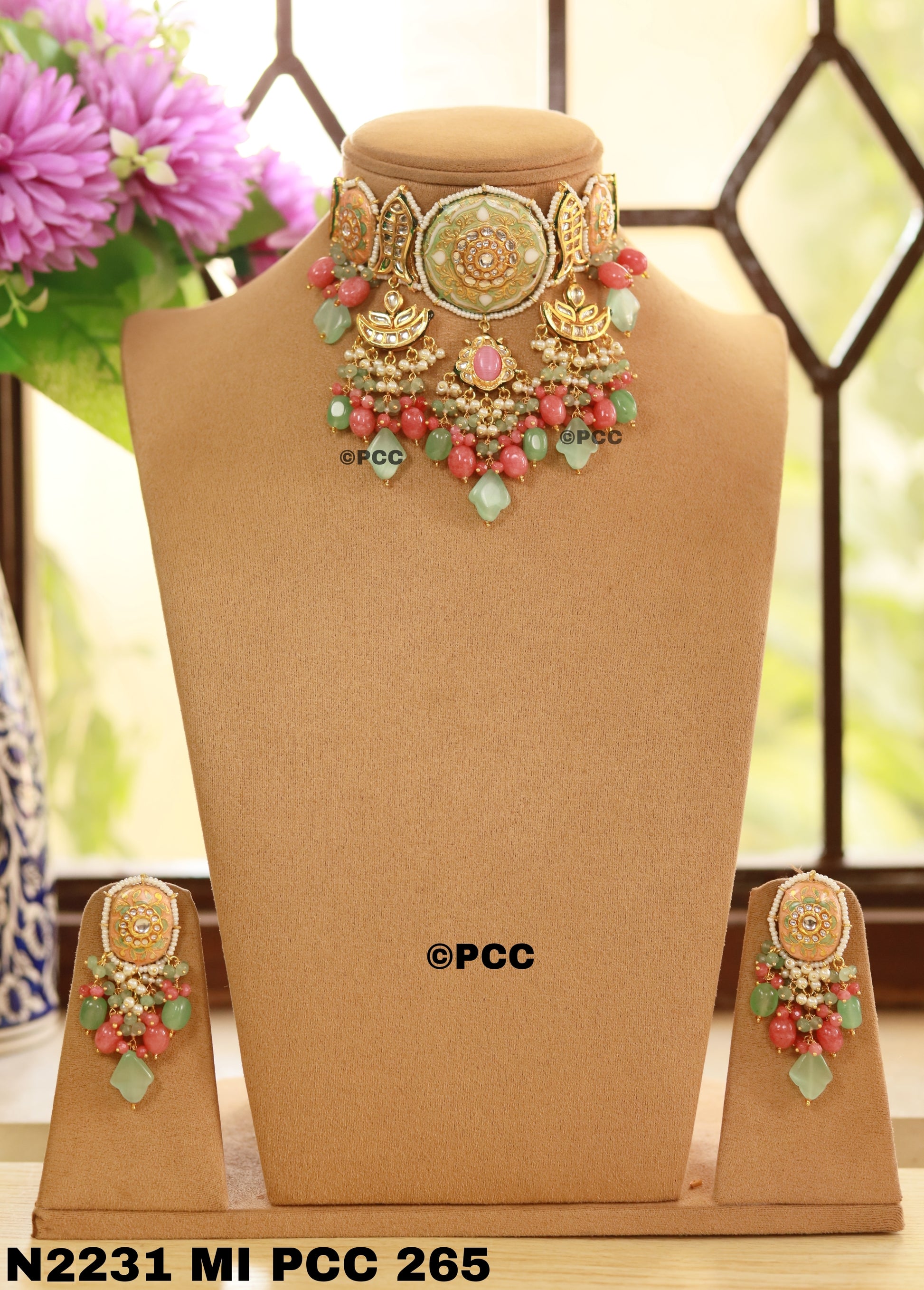 Royal Radiance Kundan Choker Necklace Earring Set