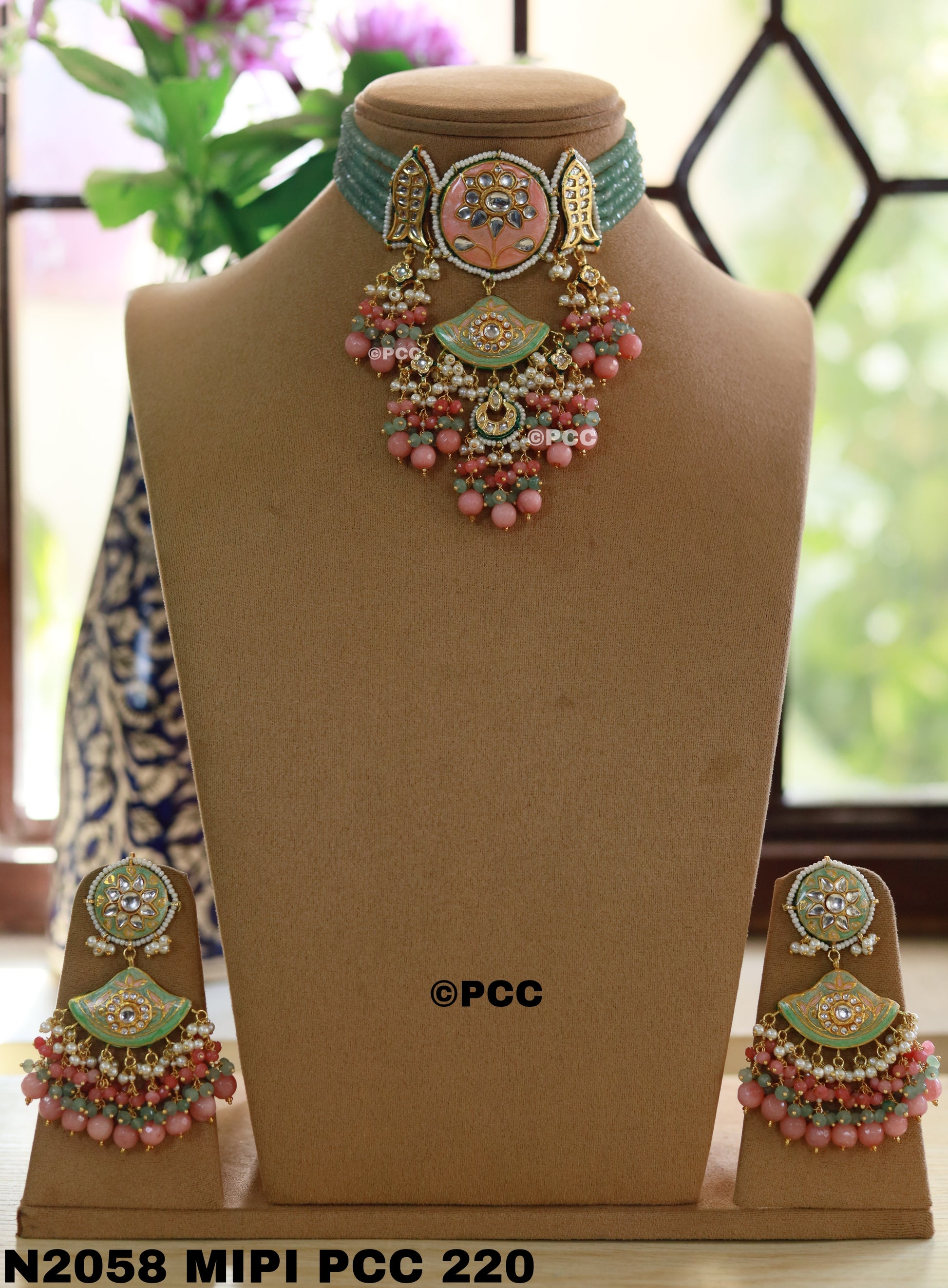 Regal Kundan Minakari Choker Necklace Set